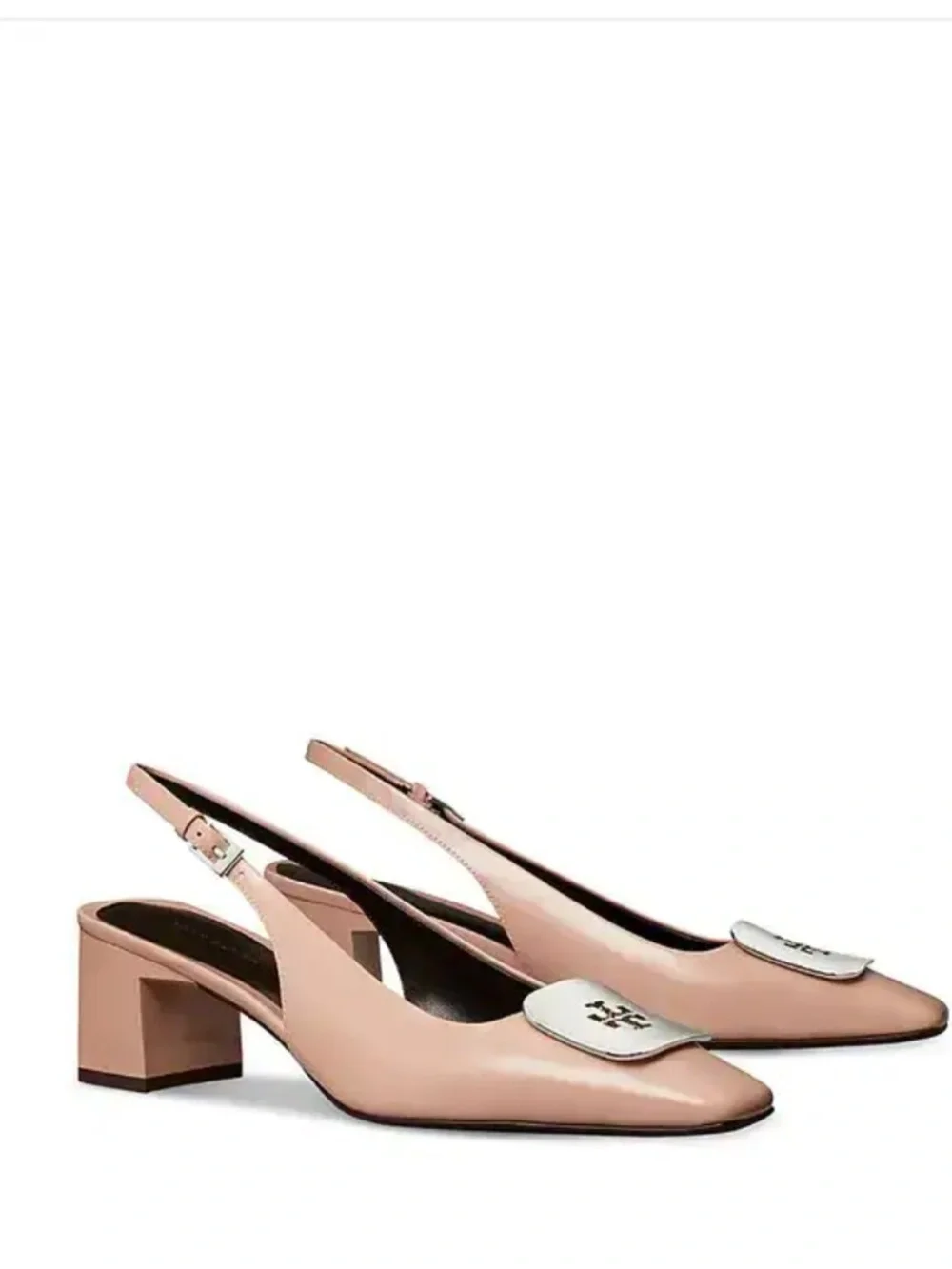Tory Burch Georgia Slingback Pumps In Pink Patent Leather Size 9M